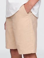 Kids 8" Linen-Cotton Shorts