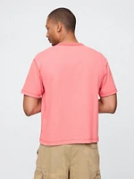 T-shirt court en tissu épais