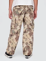 Kids Pull-On Camo Cargo Baggy Pants