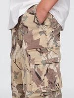 Kids Pull-On Camo Cargo Baggy Pants