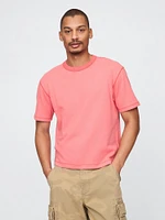 T-shirt court en tissu épais