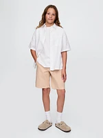 Kids 8" Linen-Cotton Shorts