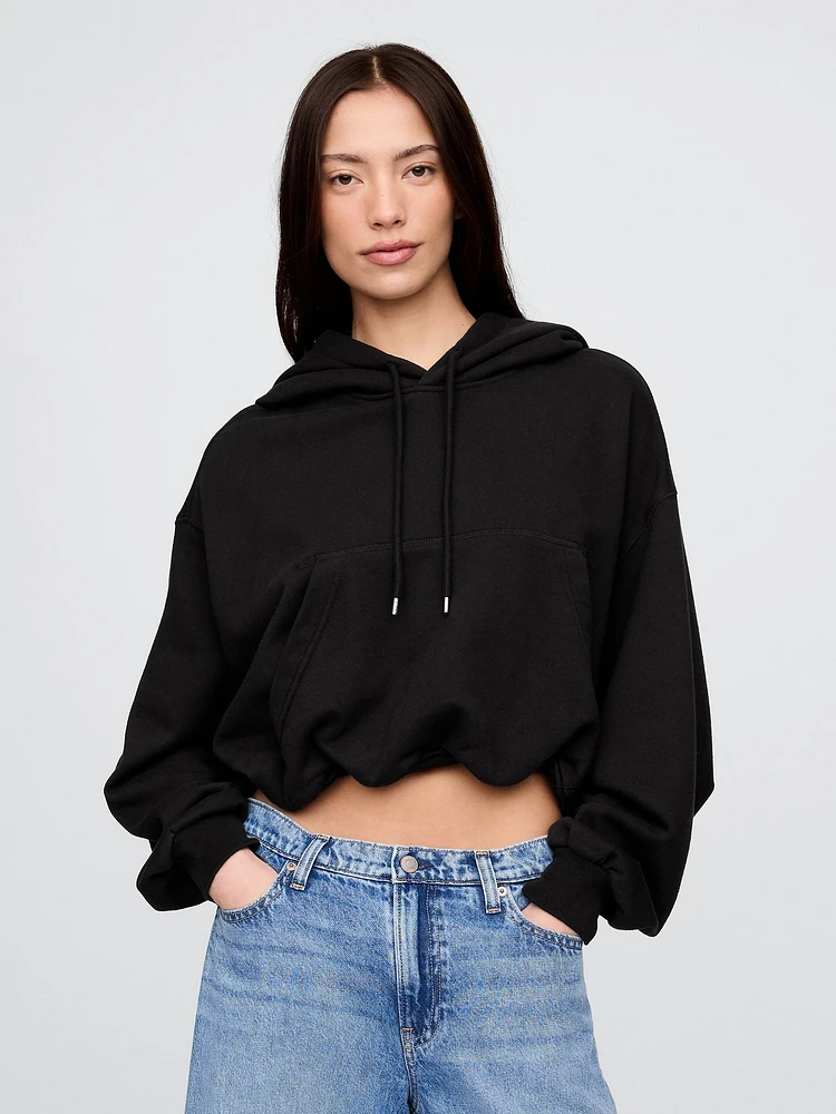 Heavyweight French Terry Cropped Bubble Hoodie