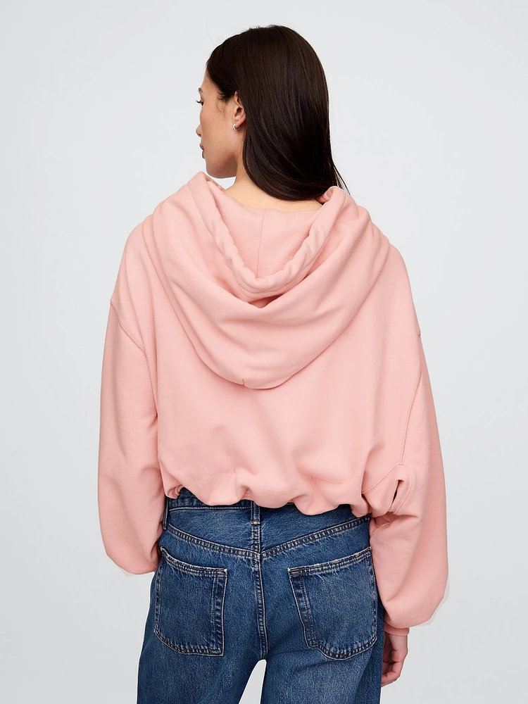 Heavyweight French Terry Crop Bubble Hoodie