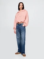 Heavyweight French Terry Cropped Bubble Hoodie