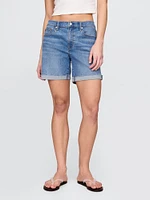 5" Mid Rise Denim Girlfriend Shorts