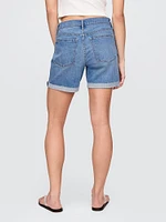 5" Mid Rise Denim Girlfriend Shorts