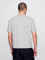 T-shirt court en tissu épais