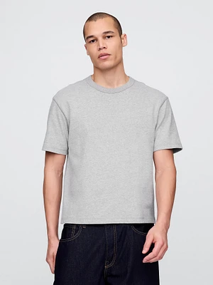 T-shirt court en tissu épais