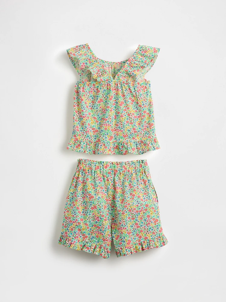 Baby & Toddler Poplin Ruffle Outfit Set