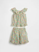 Baby & Toddler Poplin Ruffle Outfit Set