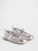 Toddler Metallic Mesh Mary Jane Flats