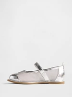 Toddler Metallic Mesh Mary Jane Flats