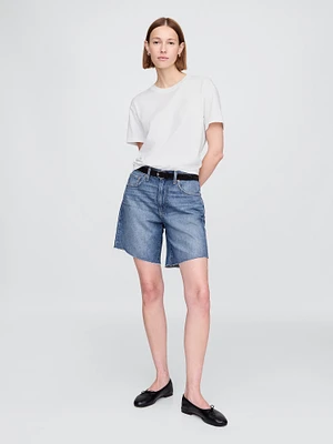 8" Mid Rise '90s Loose Denim Bermuda Shorts