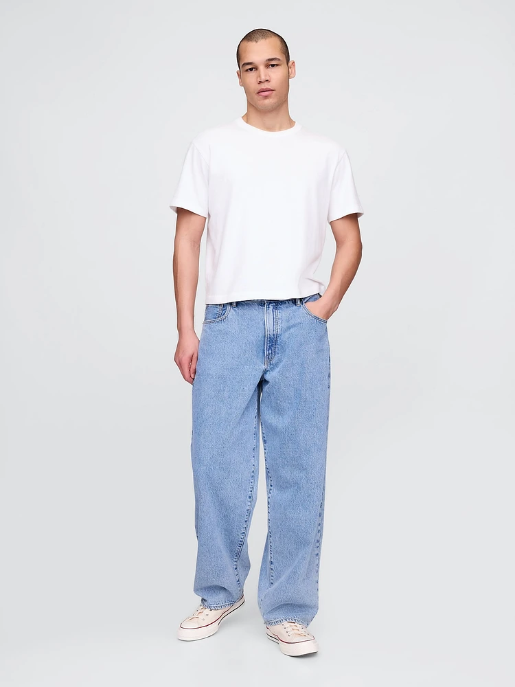 T-shirt court en tissu épais