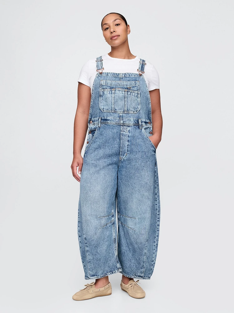 UltraSoft Denim Horseshoe Overalls