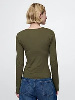 CloseKnit Jersey Square-Neck Top