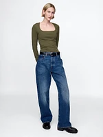 CloseKnit Jersey Square-Neck Top