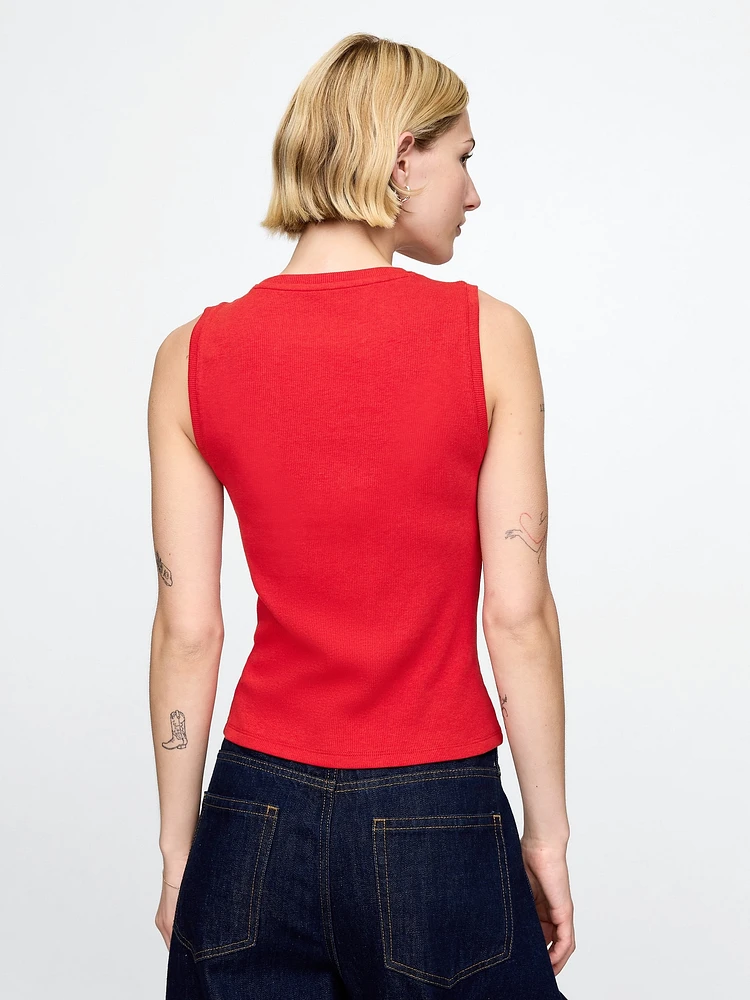 Modern Rib High-Neck Top