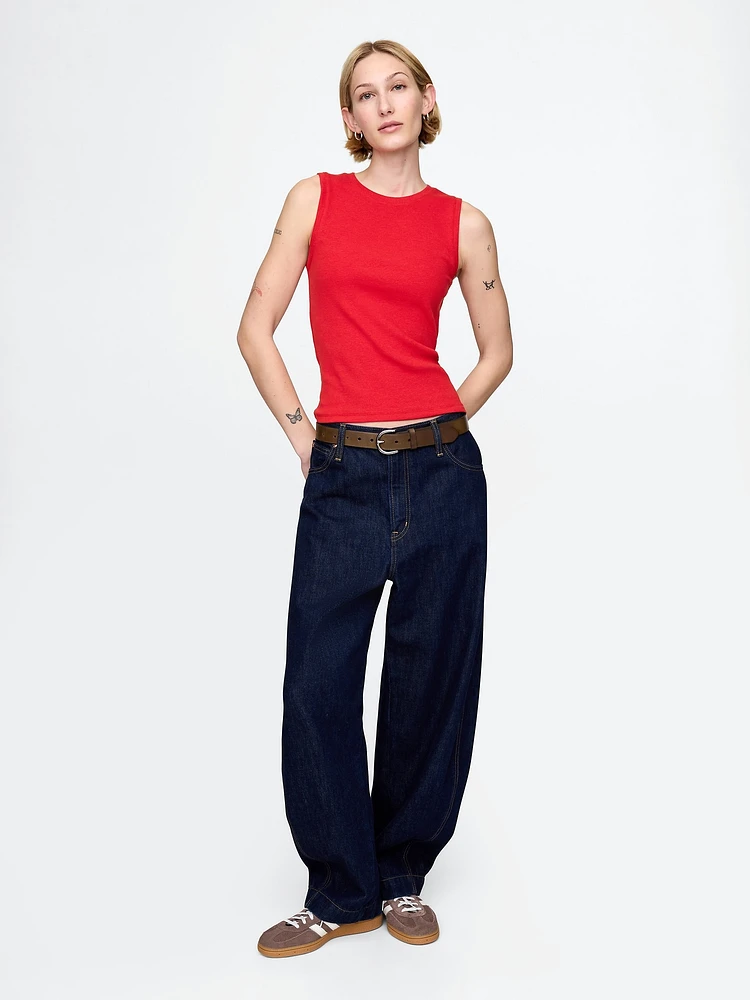 Modern Rib High-Neck Top