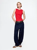 Modern Rib High-Neck Top