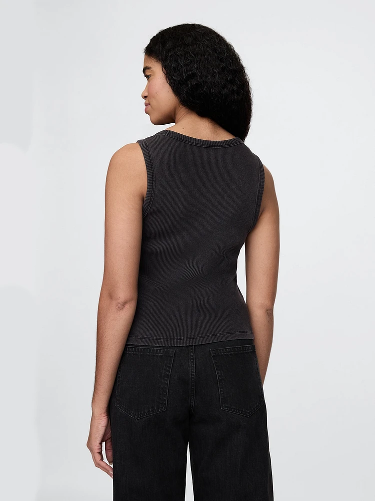 Rib Scoop Tank Top