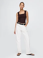 CloseKnit Jersey Square-Neck Top