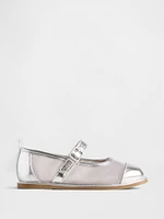 Toddler Metallic Mesh Mary Jane Flats