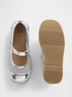 Toddler Metallic Mesh Mary Jane Flats