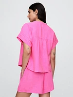 Cotton Gauze Dolman Shirt