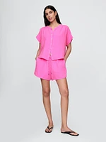 Cotton Gauze Dolman Shirt