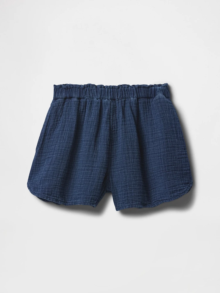 Kids Crinkle Gauze Denim Easy Shorts