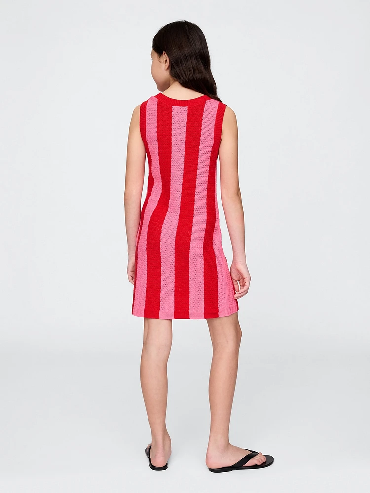 Kids Crochet Stripe Dress