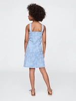 Kids Denim Floral Dress