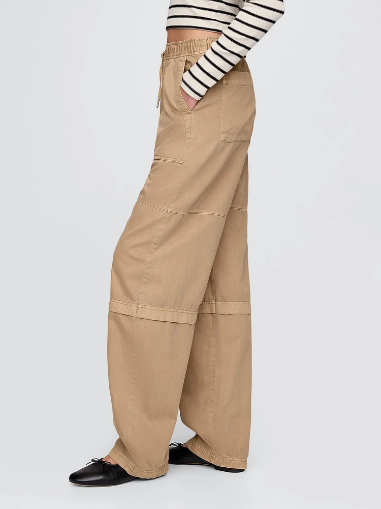 Mid Rise Easy Utility Barrel Pants