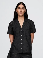 Eyelet Poplin PJ Shirt