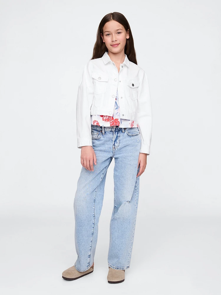 Kids Denim Crop Jacket