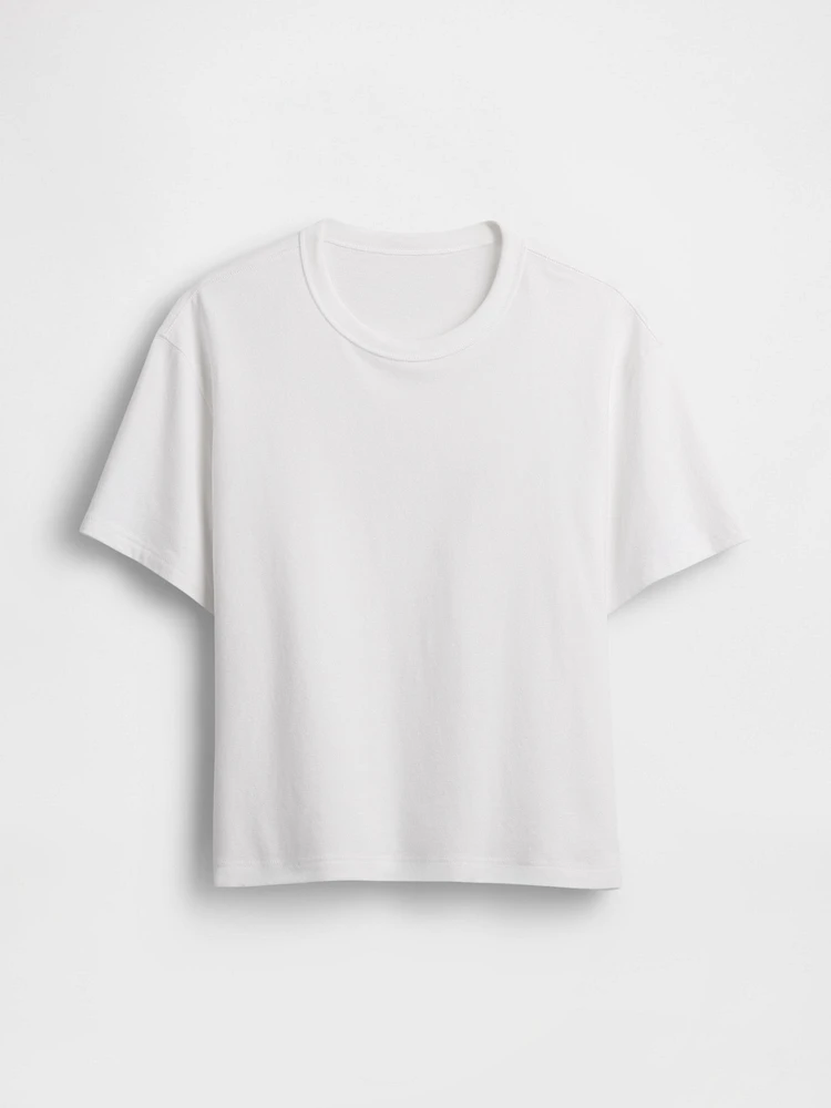 T-shirt court en tissu épais