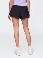 Kids Recycled Butterfly-Hem Run Shorts