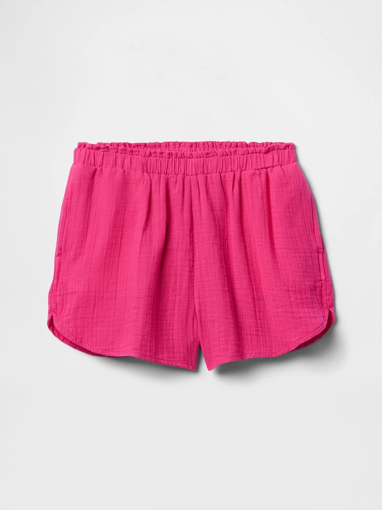 Kids Crinkle Gauze Easy Shorts