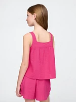 Kids Crinkle Gauze Swing Top