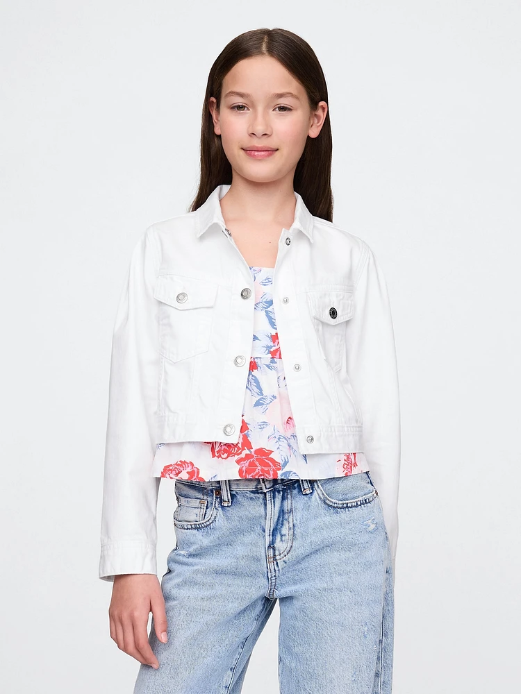 Kids Denim Crop Jacket