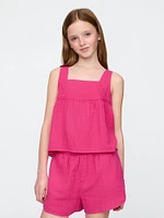 Kids Crinkle Gauze Swing Top