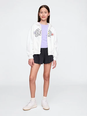 Kids Recycled Butterfly-Hem Run Shorts