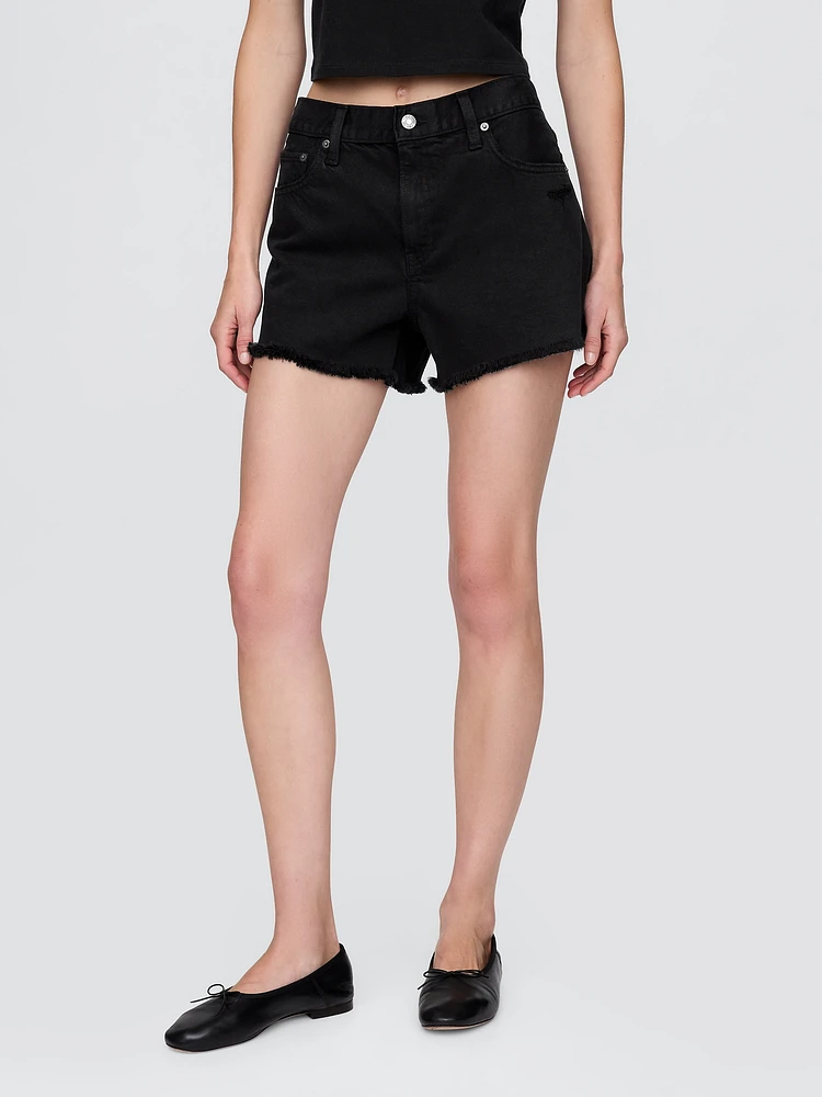 4" Mid Rise UltraSoft Relaxed Cutoff Shorts