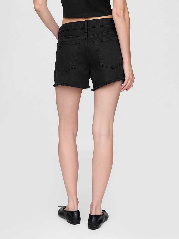 4" Mid Rise UltraSoft Relaxed Cutoff Shorts