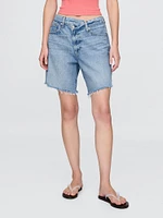 8" Mid Rise '90s Loose Denim Bermuda Shorts