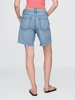 8" Mid Rise '90s Loose Denim Bermuda Shorts