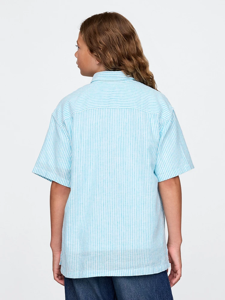 Kids Linen-Cotton Relaxed Shirt