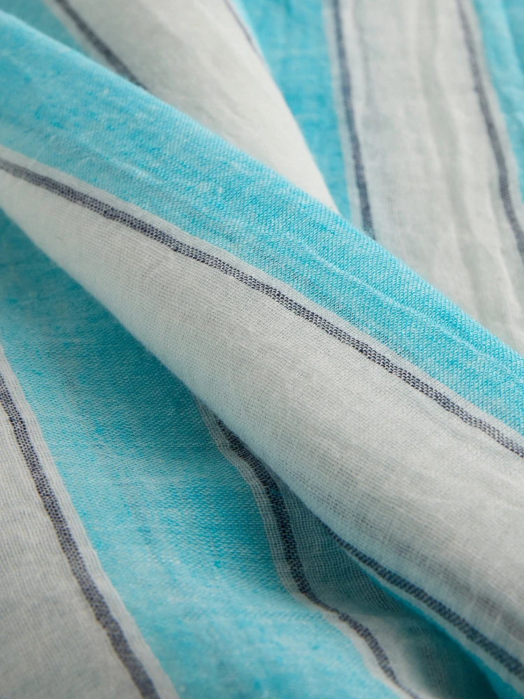 Linen-Cotton Striped Sarong